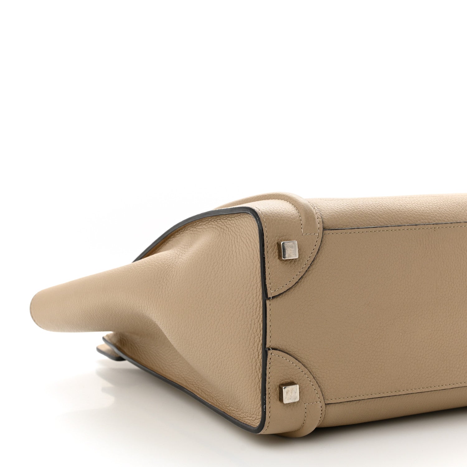 Celine Drummed Calfskin Micro Luggage Dune 10 of 14