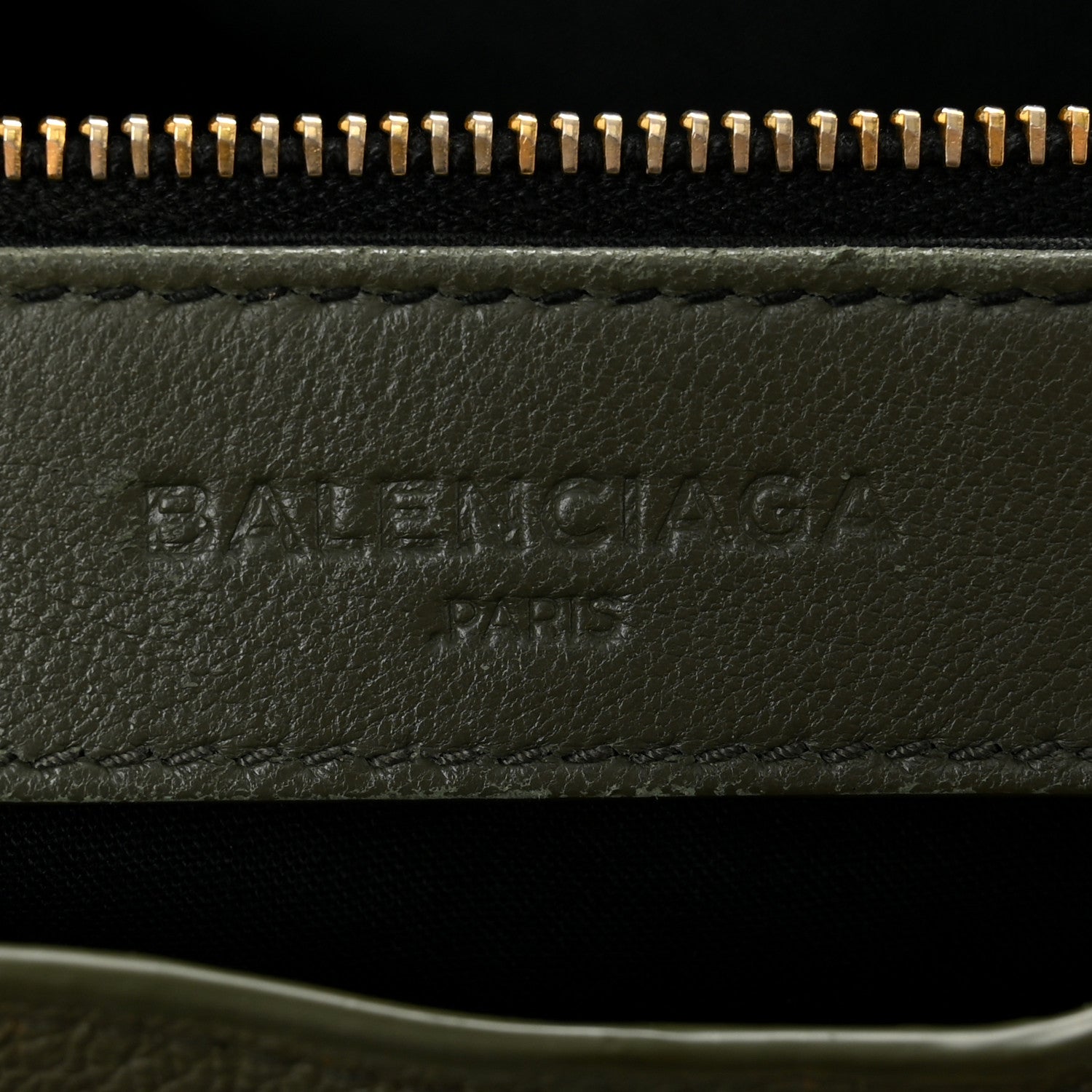 Balenciaga Chevre Gold Metallic Edge Hardware City Vert Lichen 7 of 11