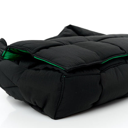 Bottega Veneta Nylon Intrecciato Padded Tech Cassette Bag Black Green 9 of 11