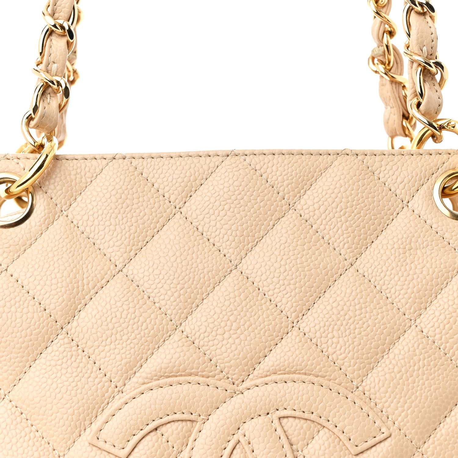 Chanel Caviar Quilted Petit Timeless Tote PTT Beige 8 of 10