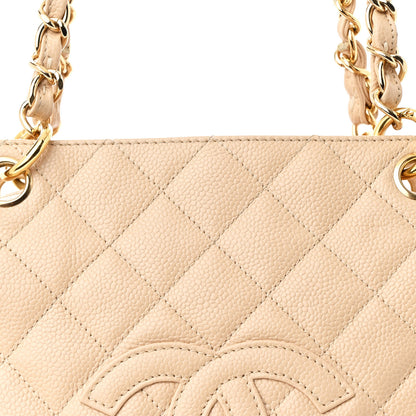 Chanel Caviar Quilted Petit Timeless Tote PTT Beige 8 of 10