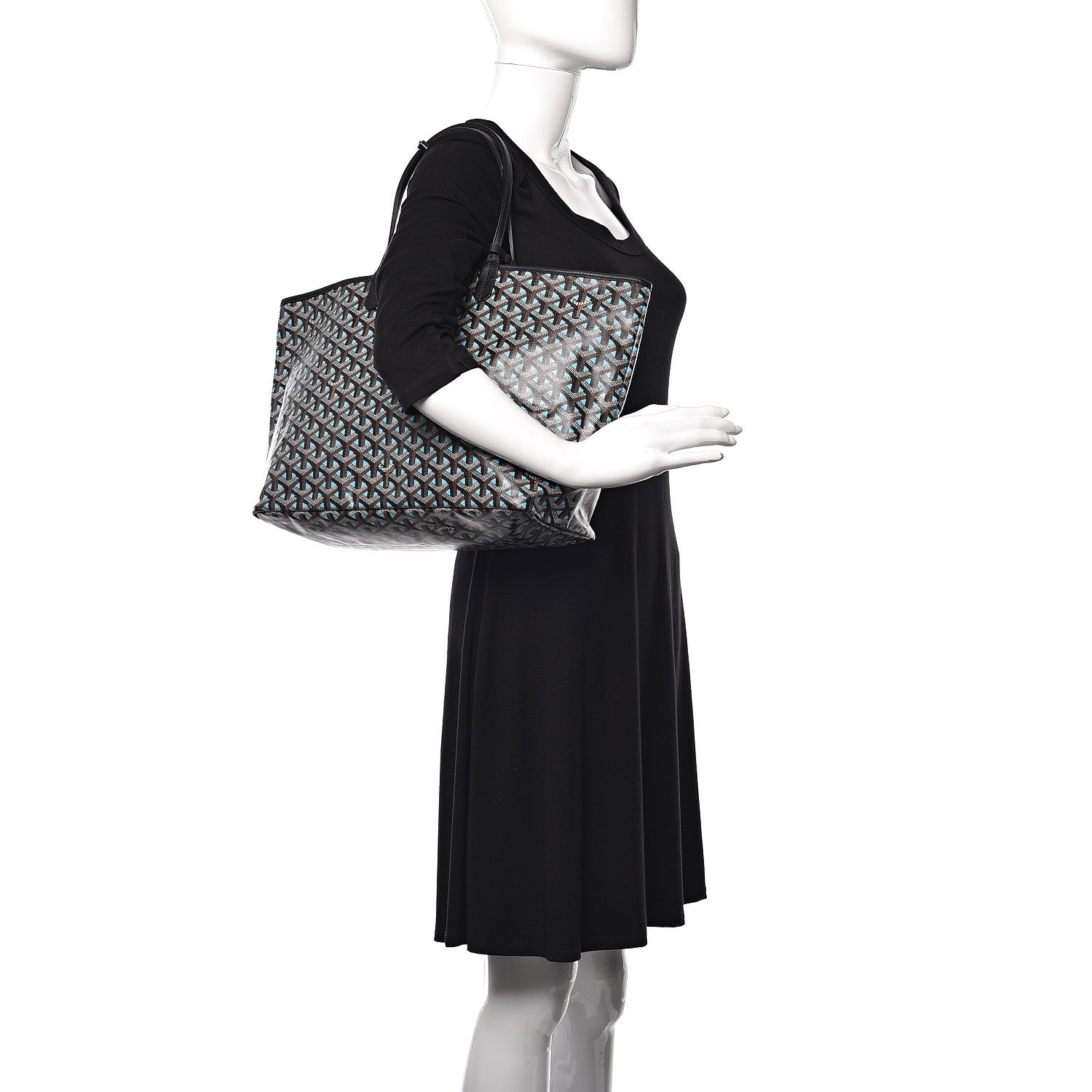 Goyard Goyardine Saint Louis Claire Voie PM Black Blue 2 of 9