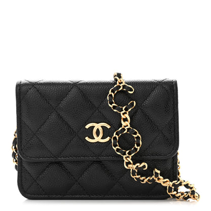Chanel Caviar Quilted Miss Coco Clutch With Chain Black 1 of 12