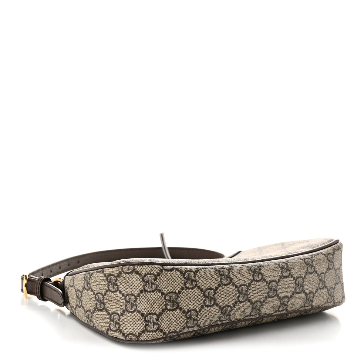 GG Supreme Monogram Textured Dollar Calfskin Small Ophidia Hobo Beige Ebony New Acero