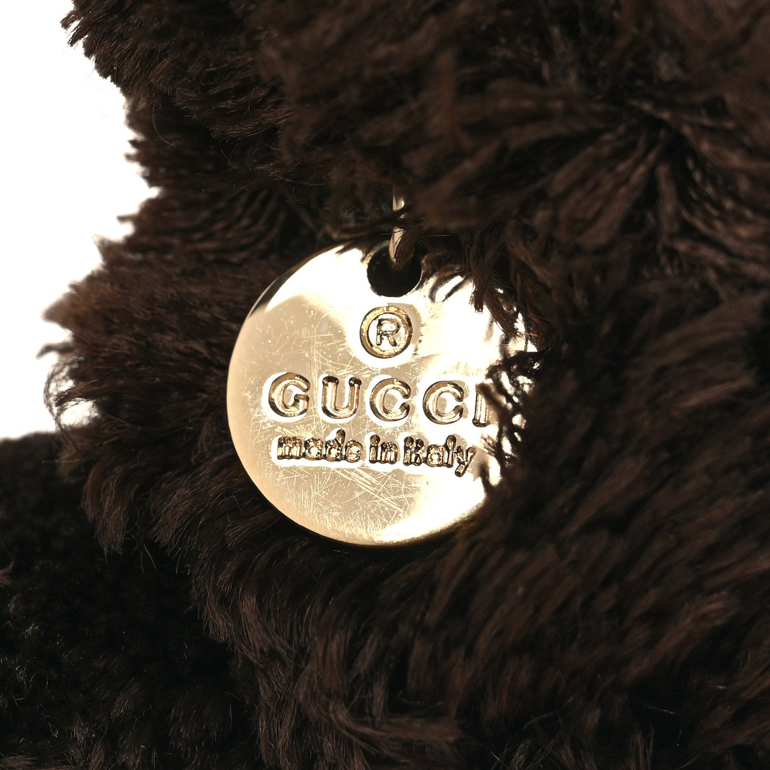 Gucci GG Supreme Monogram Lulu French Poodle Bag Charm Brown 3 of 4