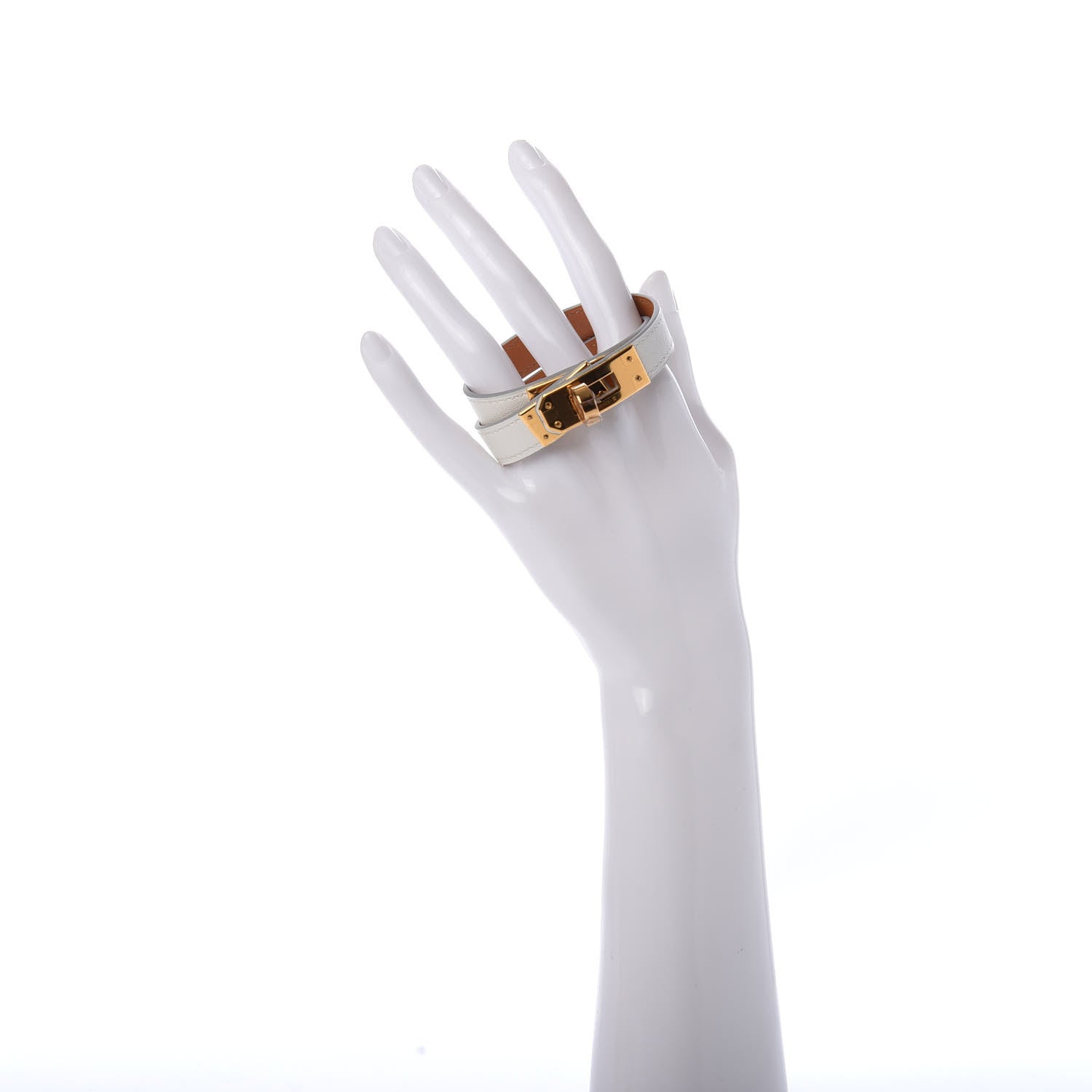 Hermes Swift Kelly Double Tour Bracelet T2 White 2 of 6