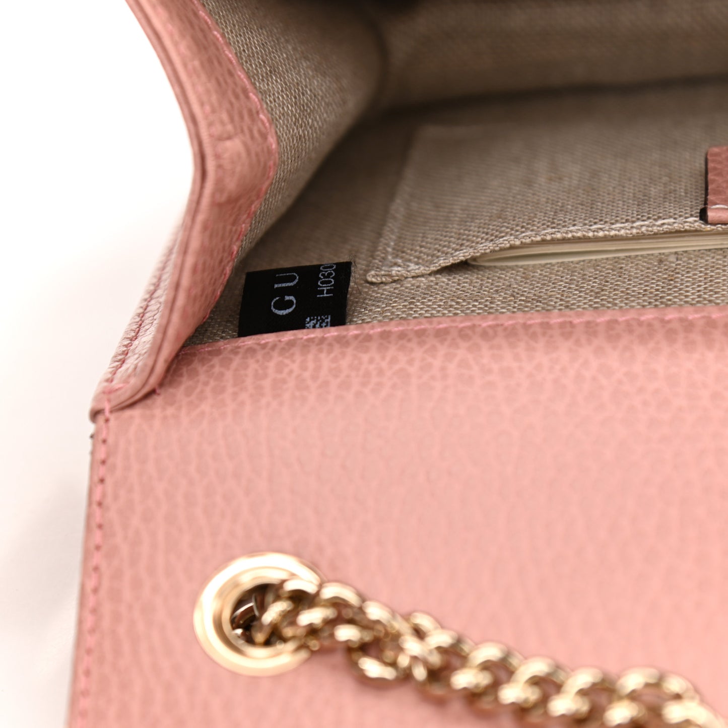 Dollar Calfskin Small Interlocking G Shoulder Bag Soft Pink
