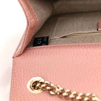 Gucci Dollar Calfskin Small Interlocking G Shoulder Bag Soft Pink 8 of 9