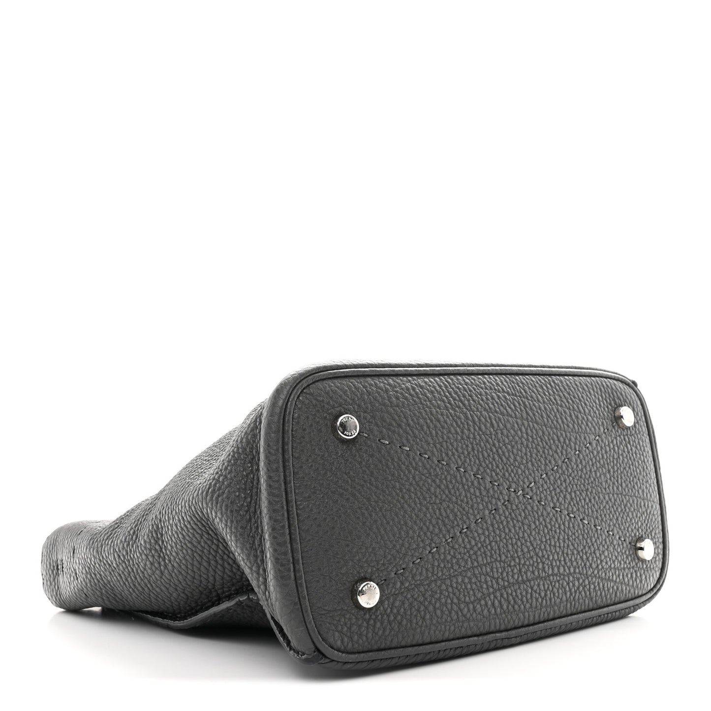 Cuoio Romano Selleria Small Anna Bucket Bag Asfalto