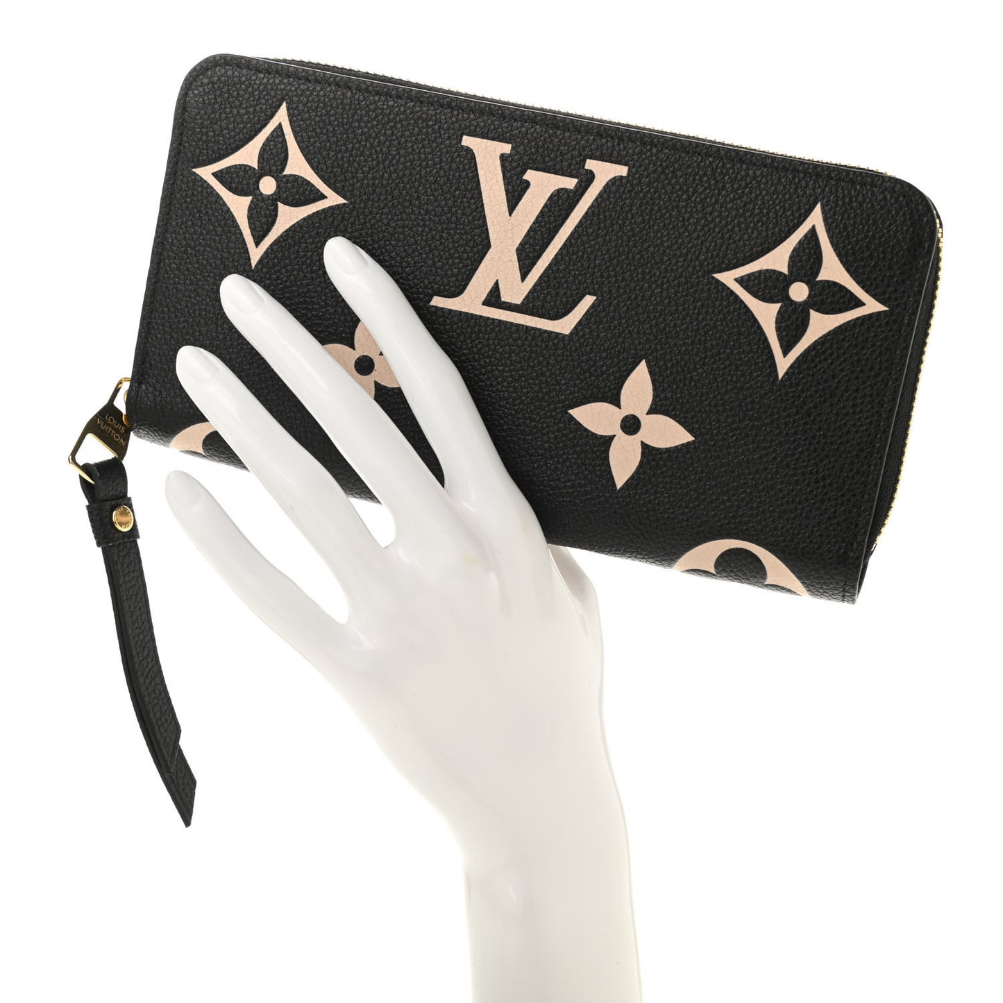 Empreinte Monogram Giant Zippy Wallet Black Beige