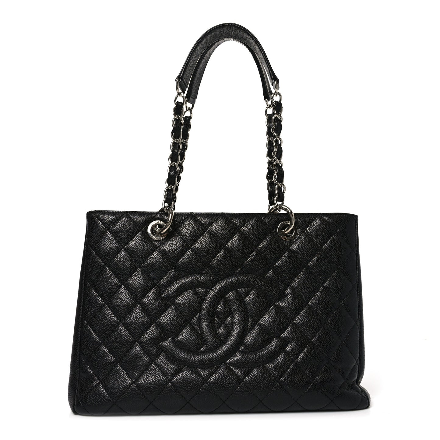 Caviar Quilted Grand Shopping Tote GST Black