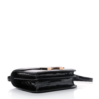 Hermes Shiny Porosus Crocodile Constance 24 Black 3 of 4
