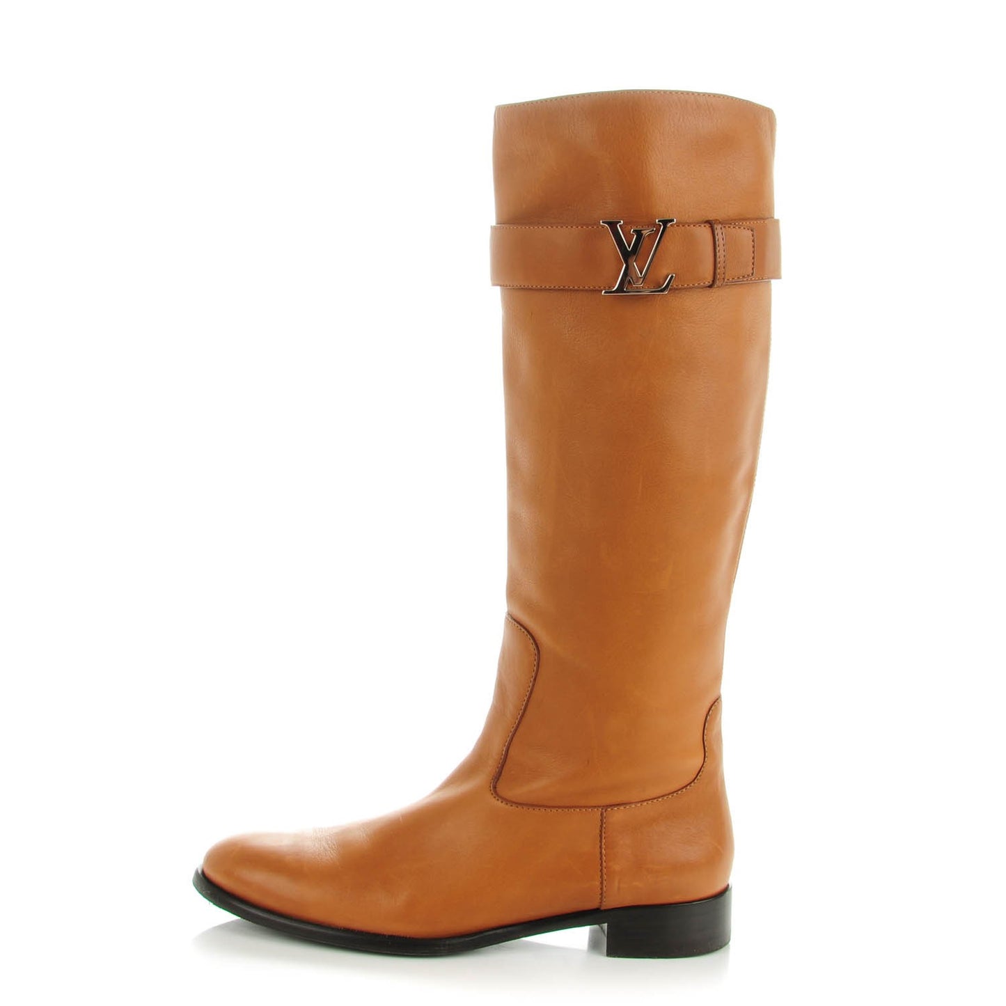 Calfskin Legacy Flat High Boots 42 Brown