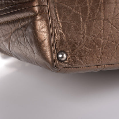 Chanel Metallic Aged Calfskin Small Shopping In Moscow Tote Bronze 9 of 11