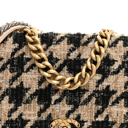 Chanel Tweed Maxi Chanel 19 Flap Beige Black 8 of 10