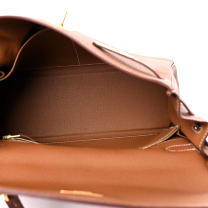 Hermes Togo Kelly Retourne 32 Gold 5 of 9