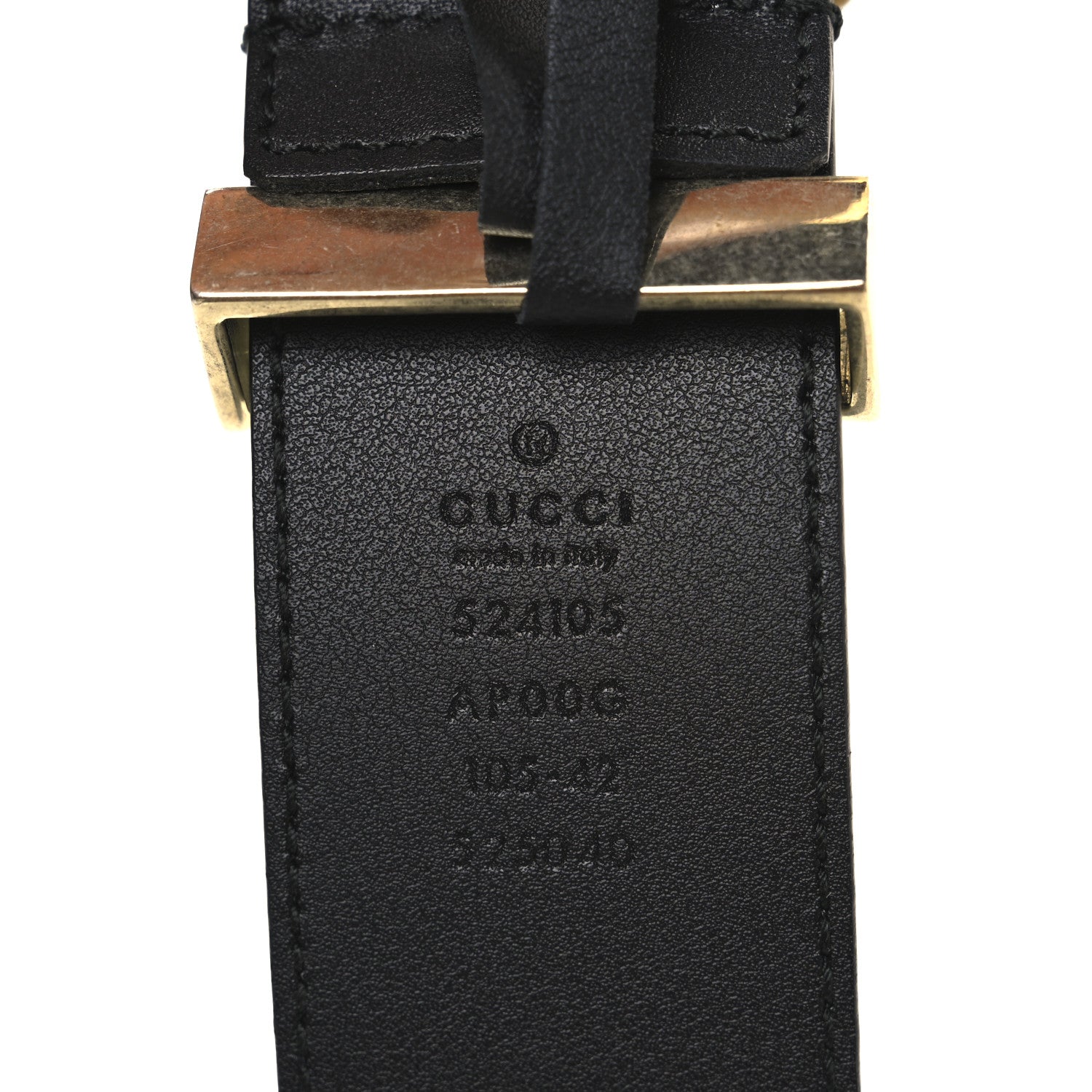 Gucci Moon Calfskin Torchon Double G 25mm Belt 105 42 Black 5 of 5