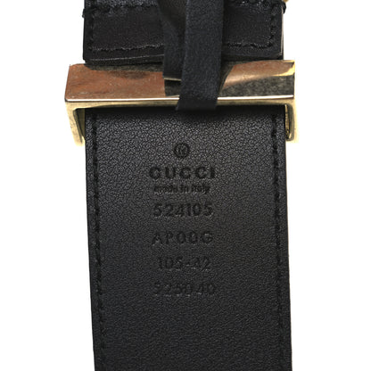 Gucci Moon Calfskin Torchon Double G 25mm Belt 105 42 Black 5 of 5