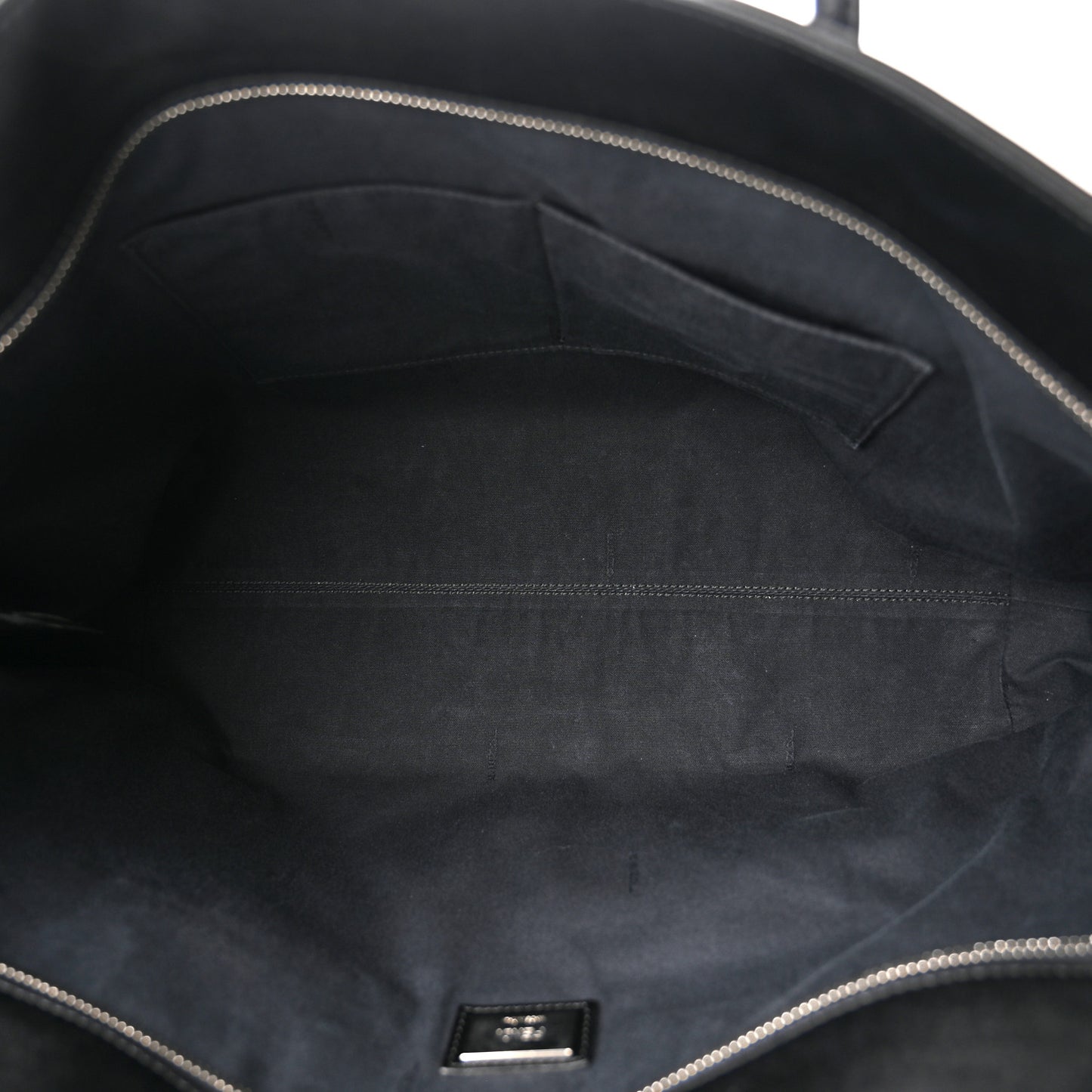 Vitello Liberty Lucido Metal Monster Eyes Medium Roll Tote Black