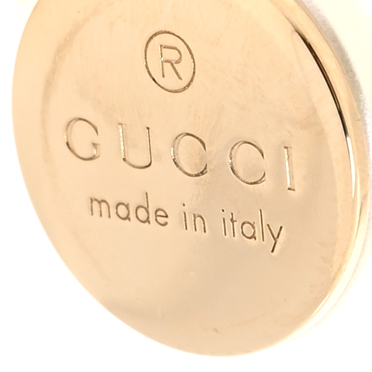 Gucci Metal Pearl Logo Magnetic Earrings Gold 4 of 5