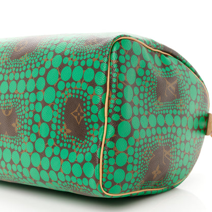 Louis Vuitton Monogram Kusama Town Speedy 30 Green 13 of 15