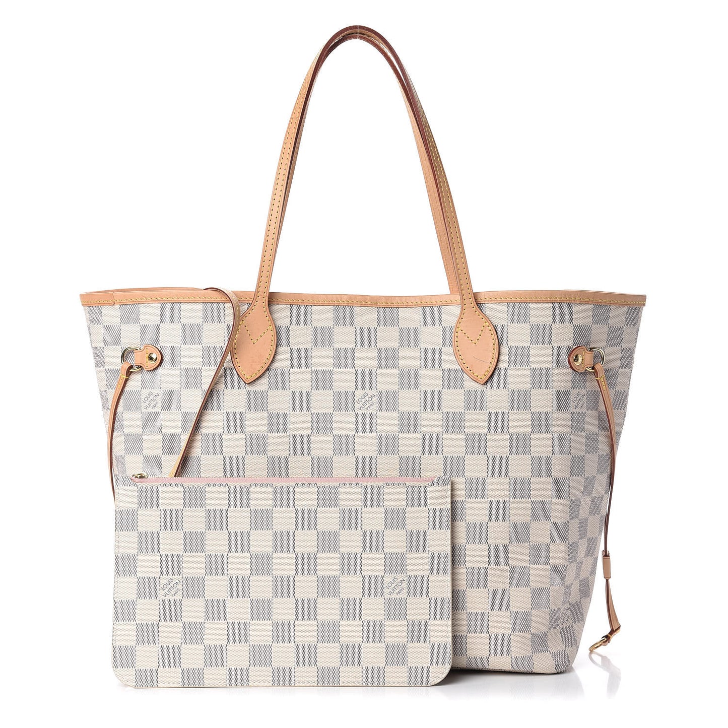 Damier Azur Neo Neverfull MM Rose Ballerine