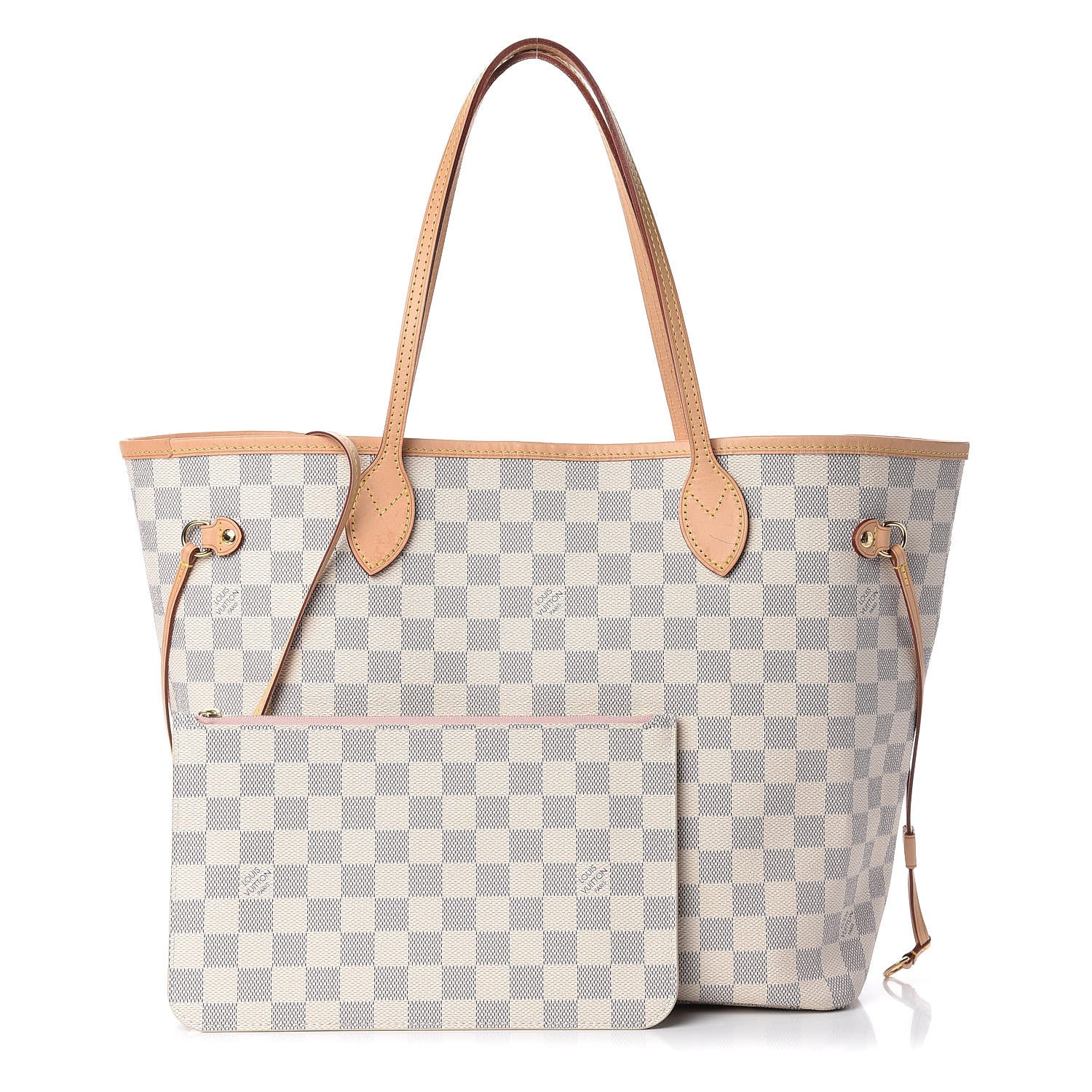 Louis Vuitton Damier Azur Neo Neverfull MM Rose Ballerine 1 of 14