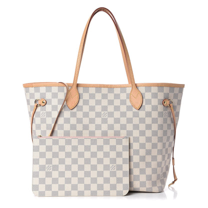 Louis Vuitton Damier Azur Neo Neverfull MM Rose Ballerine 1 of 14