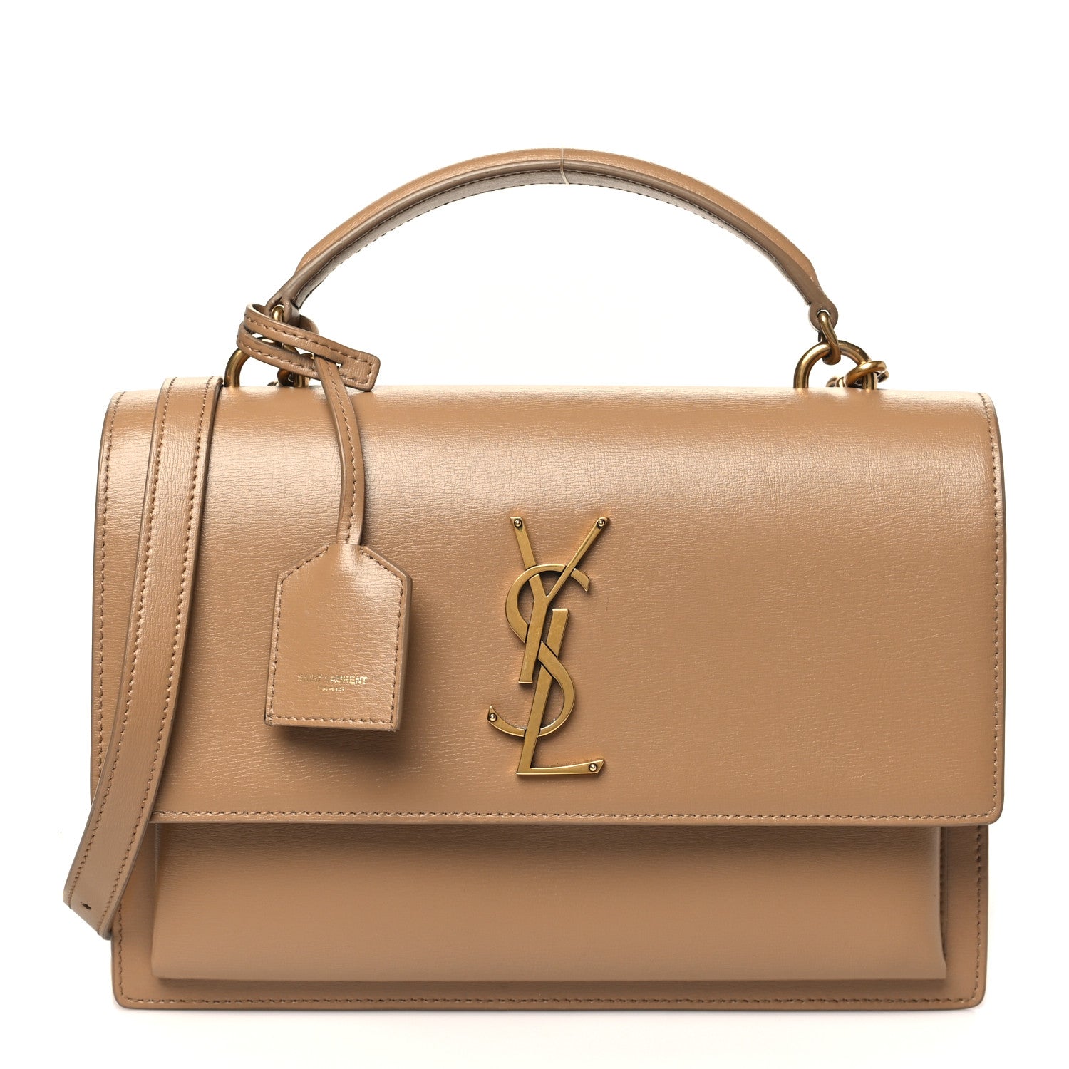 Saint Laurent Calfskin Medium Monogram Sunset Natural Tan 1 of 10
