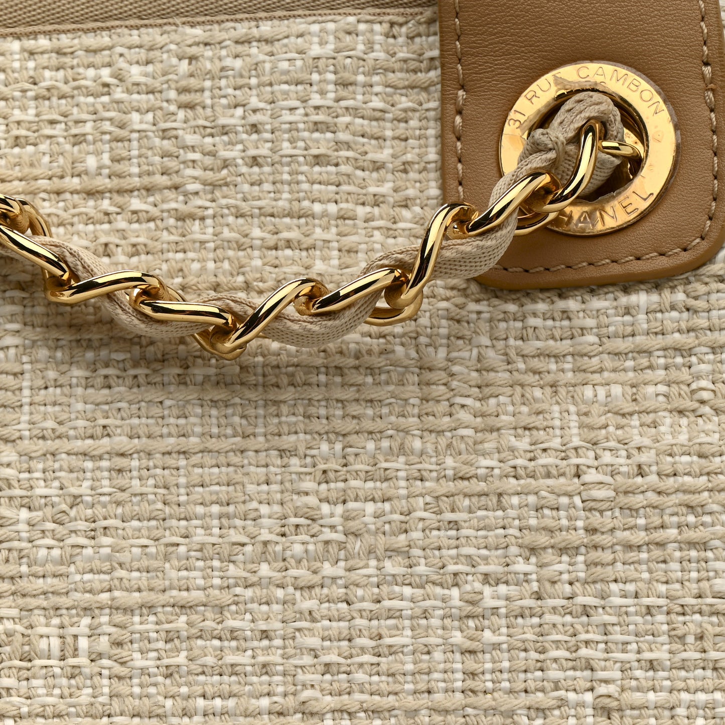 Canvas Medium Deauville Tote Light Beige