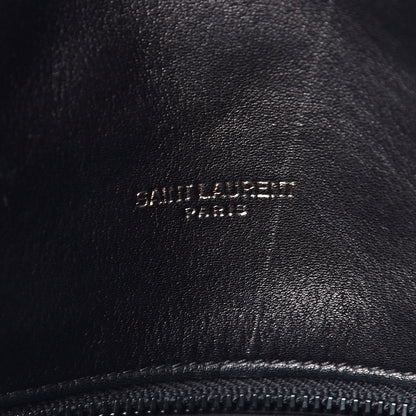 Saint Laurent Lambskin Quilted Medium Loulou Puffer Monogram Chain Satchel Black 6 of 11