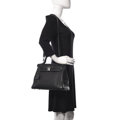 Hermes Taurillon Clemence Kelly Retourne 32 Black 2 of 37
