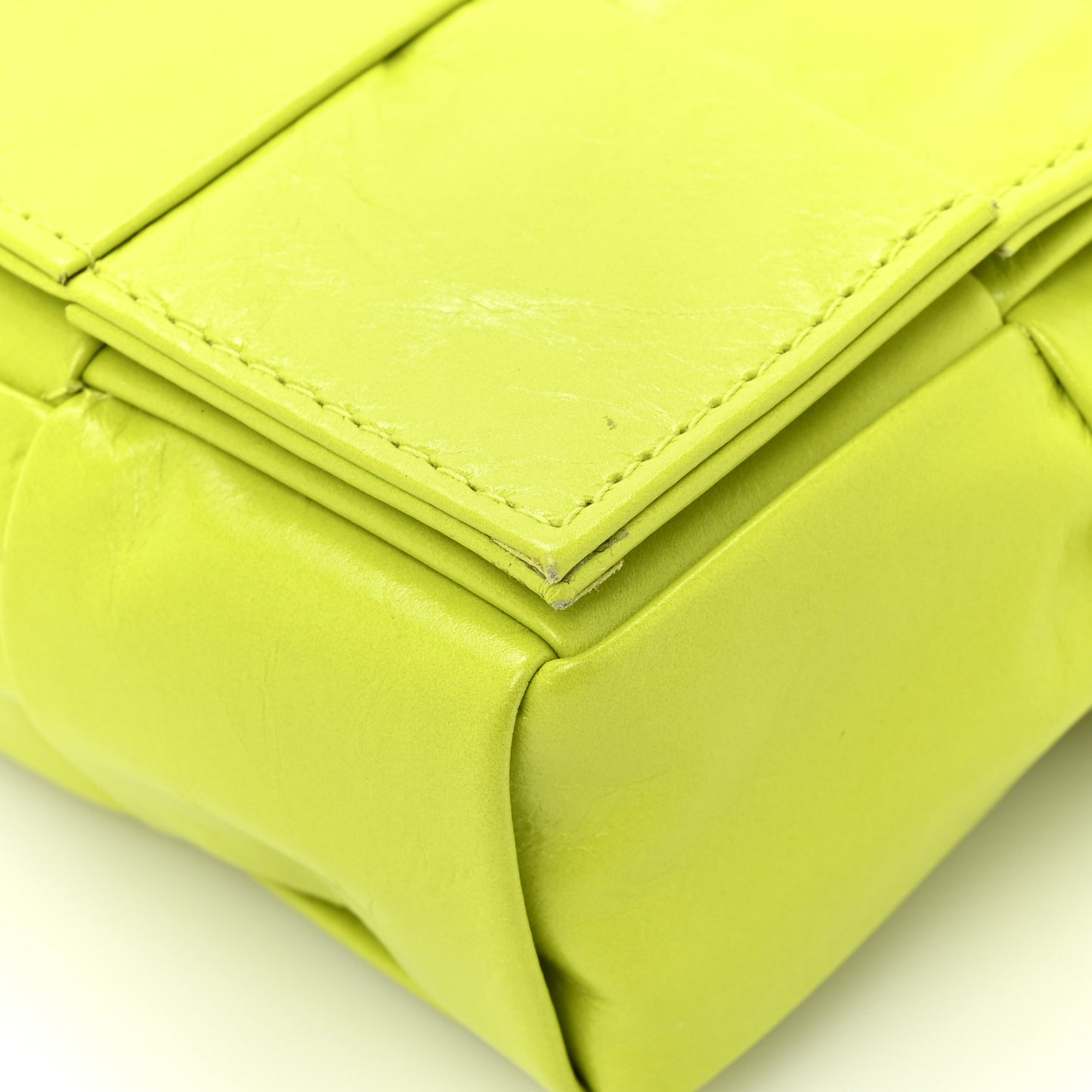 Paper Calfskin Intreccio Cassette Belt Bag Kiwi