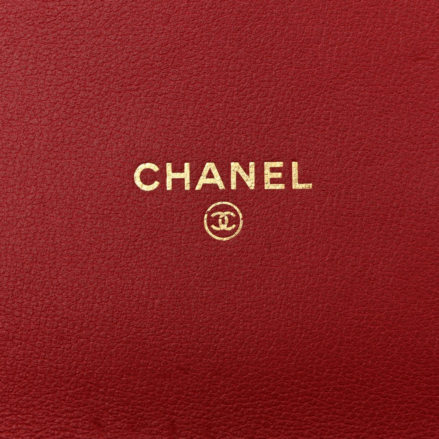 Patent Quilted Chain Around Heart Wallet On Chain WOC Red