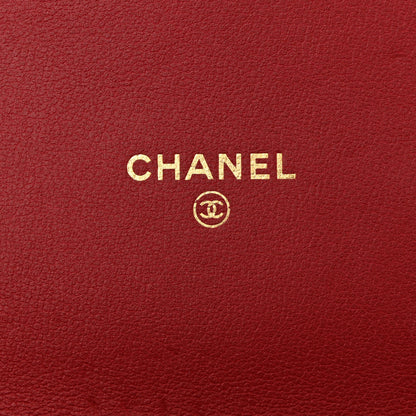 Chanel Patent Quilted Chain Around Heart Wallet On Chain WOC Red 6 of 15