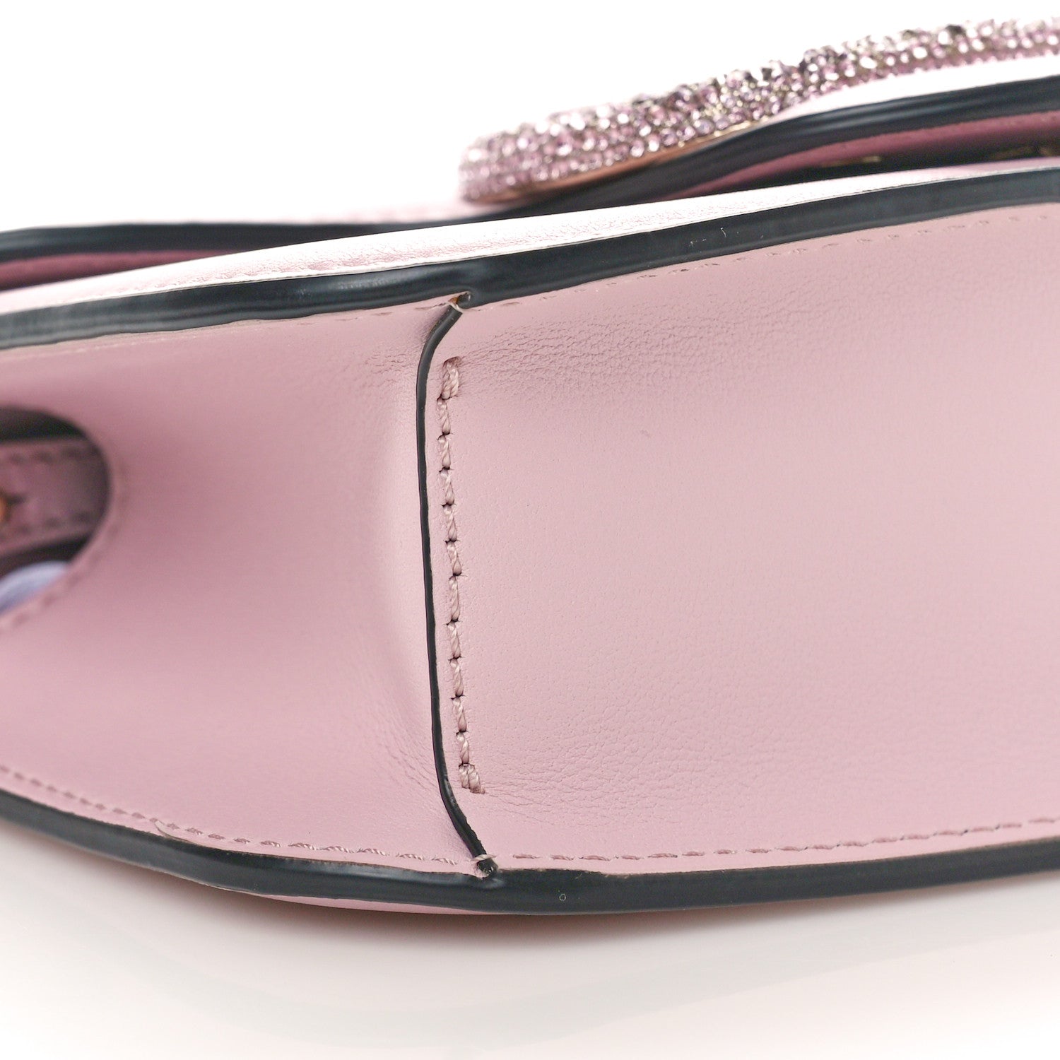 Valentino Garavani Calfskin Crystal Vlogo Small Loco Shoulder Bag Rose Cannelle 8 of 9