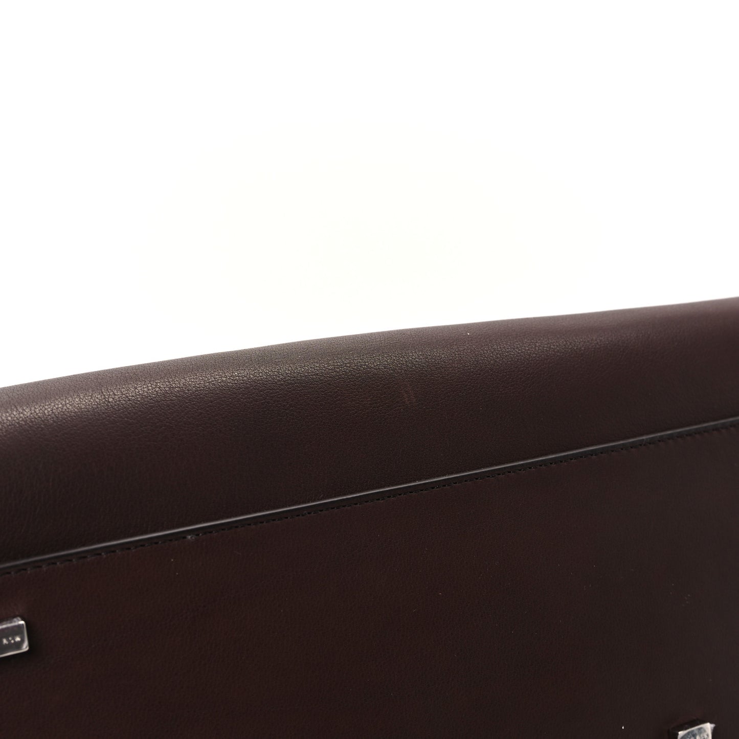 Polished Saddle Calfskin Soft Margaux 17 Dark Brown