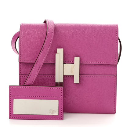 Hermes Chevre Mysore Mini Cinhetic Wallet Rose Pourpre 3 of 11
