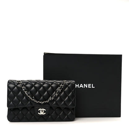 Chanel Lambskin Quilted Medium Double Flap Black 12 of 12