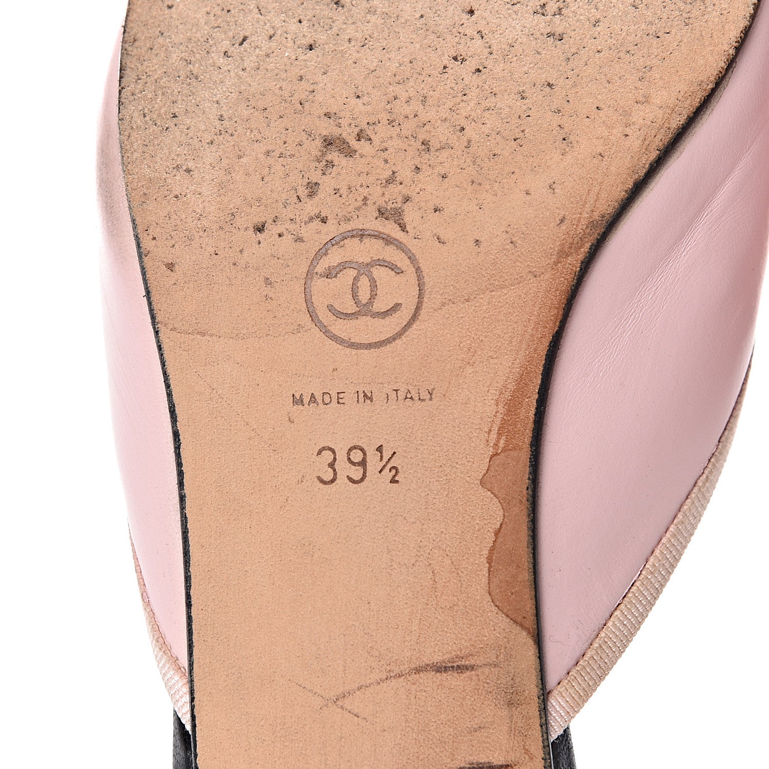 Chanel Lambskin Cap Toe CC Mules 39.5 Pink Black 8 of 17