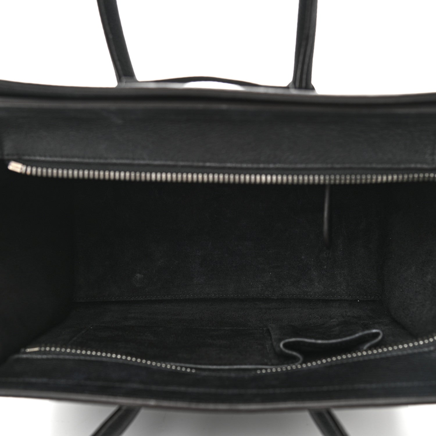 Celine Drummed Calfskin Micro Luggage Black 5 of 14