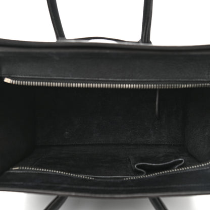 Celine Drummed Calfskin Micro Luggage Black 5 of 14