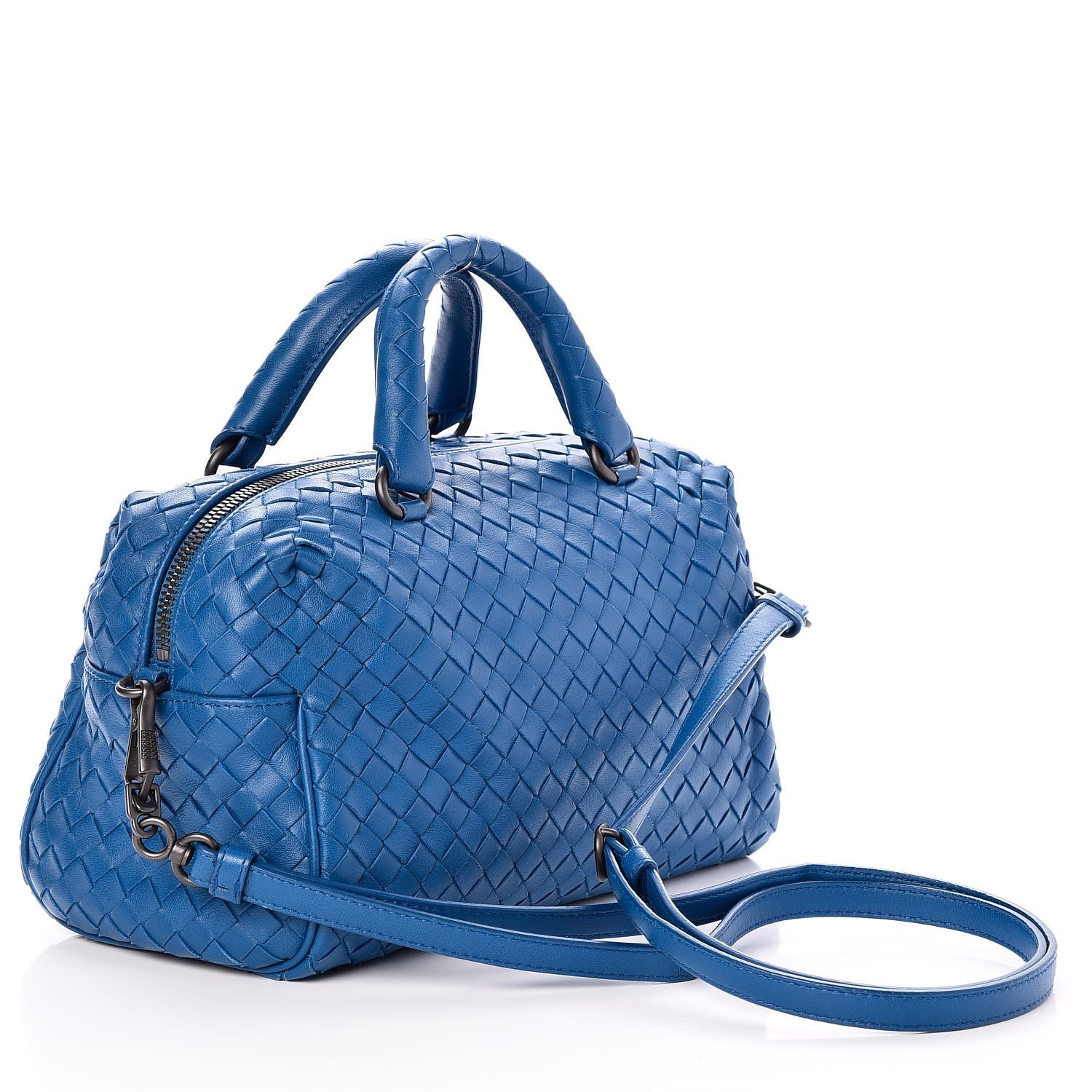 Bottega Veneta Nappa Intrecciato Mini Top Handle Bag Cobalt 4 of 8