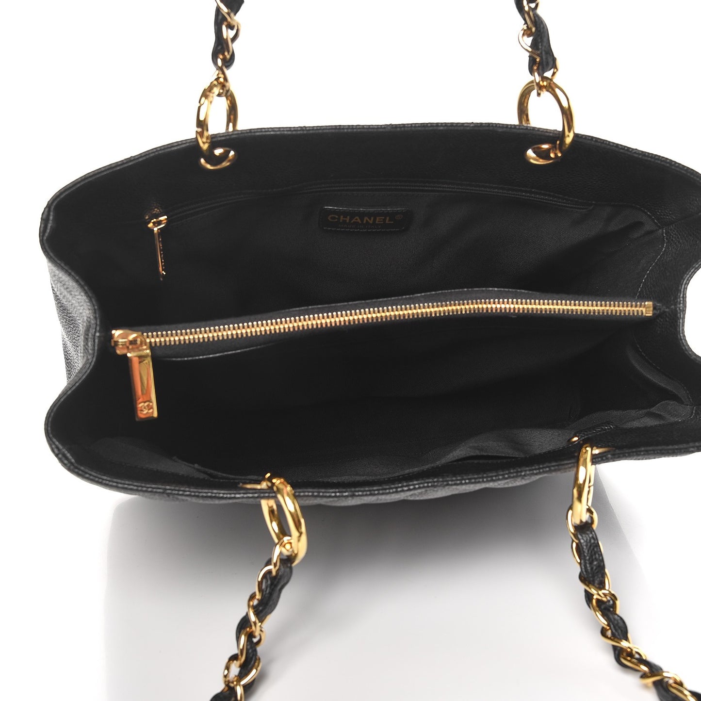 Caviar Quilted Grand Shopping Tote GST Black