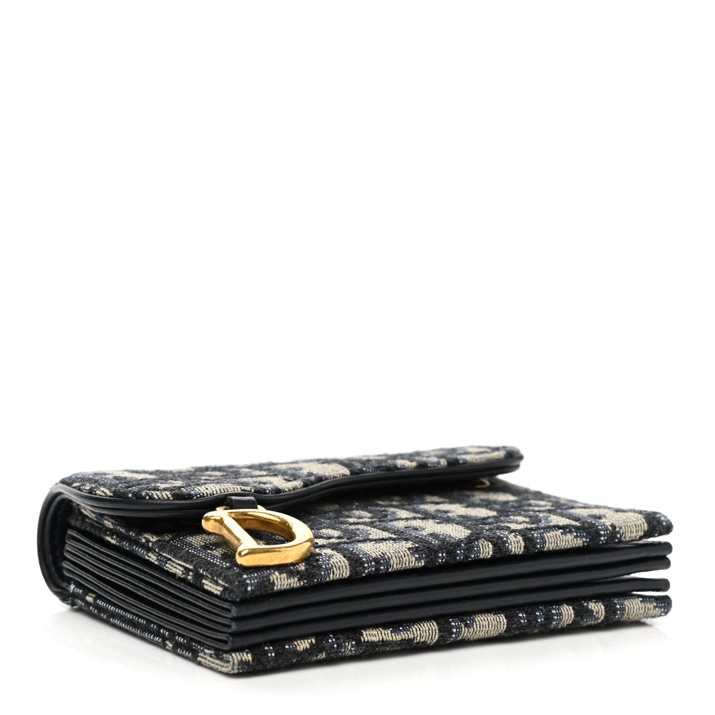 Oblique Saddle 5-Gusset Card Holder Blue