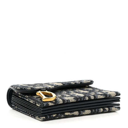 Christian Dior Oblique Saddle 5-Gusset Card Holder Blue 4 of 8