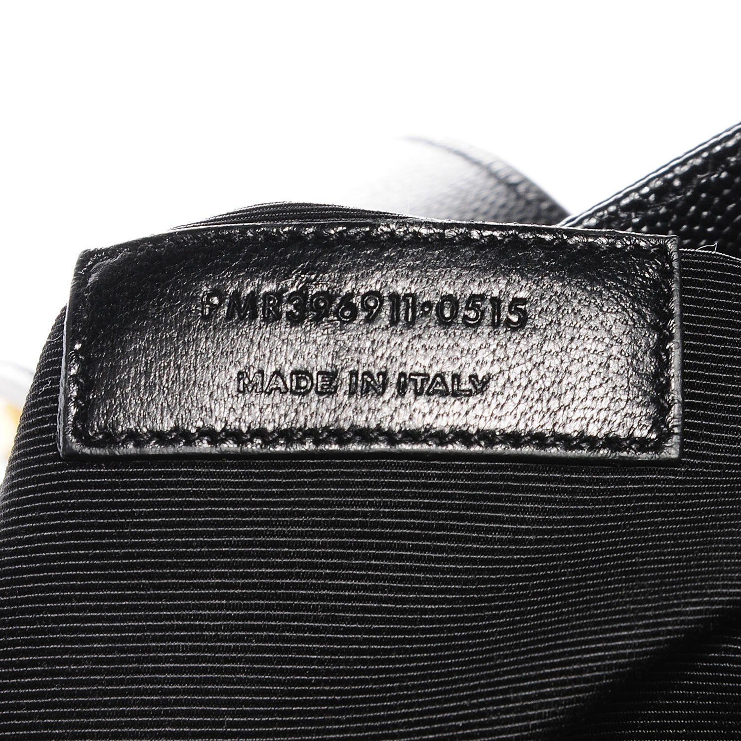 Saint Laurent Grain De Poudre Matelasse Chevron Monogram Shopping Bag Black 9 of 11