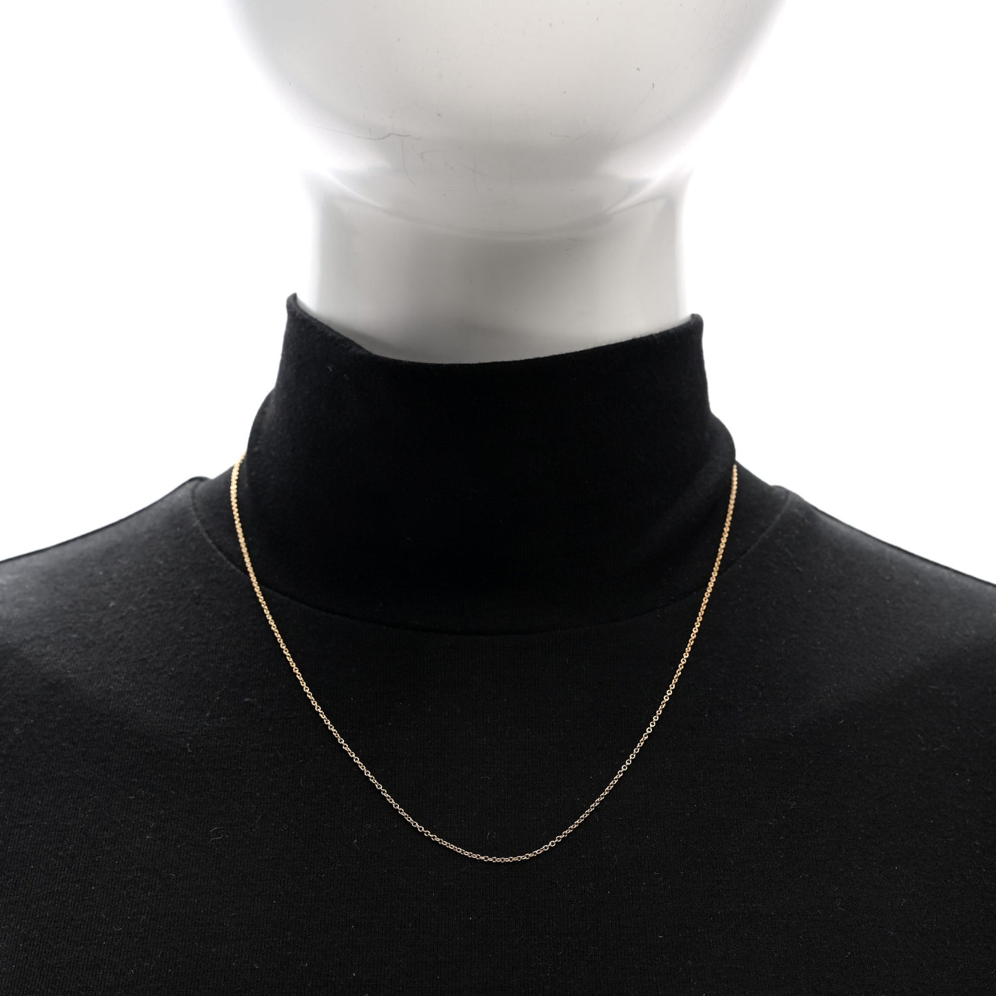 18K Yellow Gold 1mm Chain Necklace