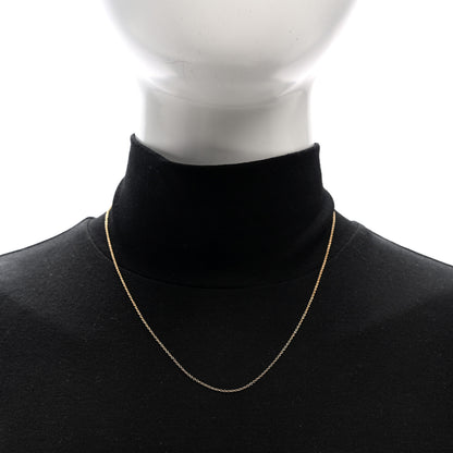 David Yurman 18K Yellow Gold 1mm Chain Necklace 2 of 4