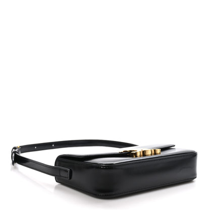 Celine Shiny Calfskin Triomphe Shoulder Bag Black 4 of 11